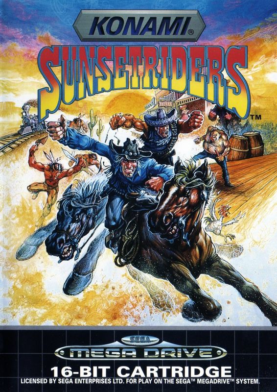 Sunset Riders box art for Super Nintendo